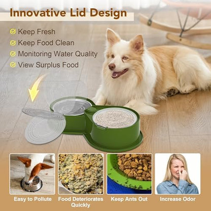 Newget 304 Stainless Steel Dog Bowl Set with Lids, 24oz Foldable Pet Dishes - Image 3