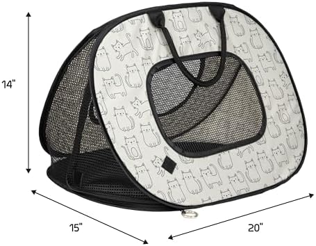 SportPet Designs Soft Sided Cat Carriers, Cat Print 20" (Pack of 2) - Image 3