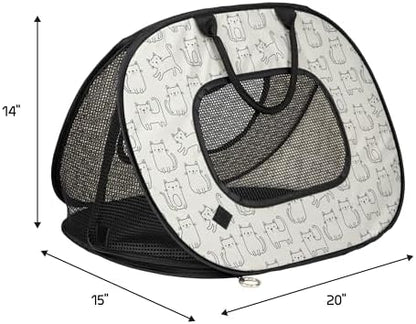 SportPet Designs Soft Sided Cat Carriers, Cat Print 20" (Pack of 2) - Image 3