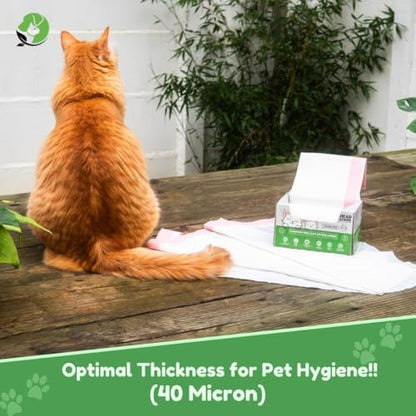 Cat Litter Box Liners - 100% Compostable - Drawstring Close - Scent Free - Jumbo Size XL (36" L x 18" W) - 40 Micron (1.6 Mil) Heavy Duty - 20 Count - Scratch, Tear & Leak Resistant - Image 3