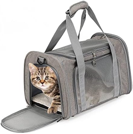 Mr. Pen- Pet Carrier, 17.5" x 11.2" x 11.5", Medium Size, Gray by MrPen