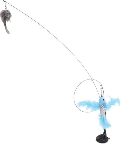 Pssopp Cat Toys, Wire Interactive Cat Wand Toy for Indoor