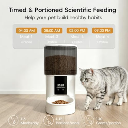 Automatic Cat Feeder, 4L/17 Cups Timed Dispenser for Cats & Dogs - Image 3