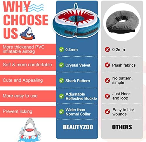 BEAUTYZOO Dog Cone Collar Alternative After Surgery,Pet Neck Donut E‑Collar - Image 4