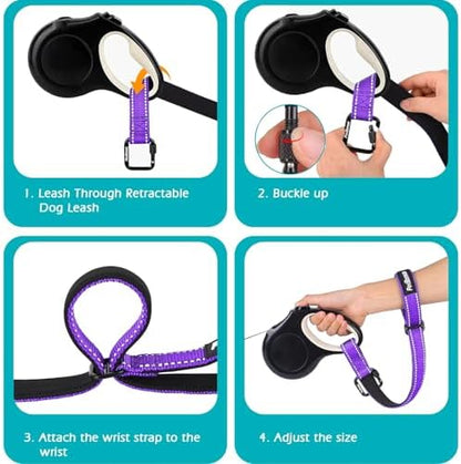 PetBonus Dog Leash Wrist Strap with Lockable Clip for Dog Retractable Leash - Image 5