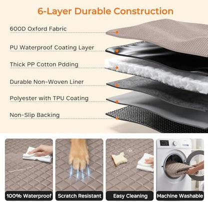 URPOWER Dog Car Seat Cover for Back Seat, Waterproof Car Seat Protector - Image 6