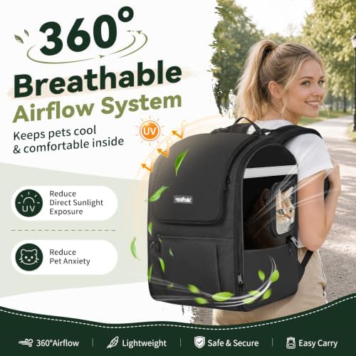 Apollo walker Cat Carrier Backpack for Small-Medium Cats,Dogs - Image 3
