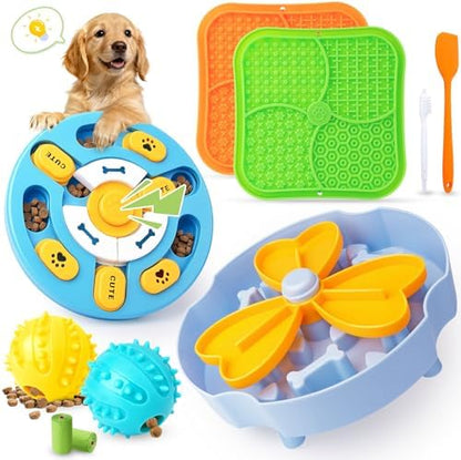 Forfon Slow Feeding Enrichment Set with Lick Mat & Puzzle Toy by Forfon