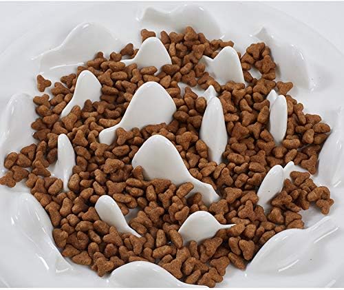 Lorde Slow Feeder Cat Bowls, Ceramic Fun Slow Feed Interactive Bloat Stop Puzzle Cat Bowl Healthy Eating Diet Pet Dog Slow Feeding Bowls… - Image 6