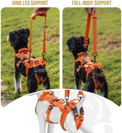 OneTigris Lift Harness for Small Dogs XS, Sling Carrier to Help Lift and Walk, Outdoor Full Body Support with Reflective Straps for Back Legs - Image 2