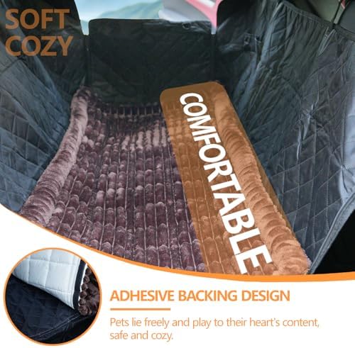 Dog Car Seat Cover 2 Piece Seat Waterproof Hammock and Dark Brown Cover - Image 5