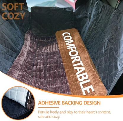 Dog Car Seat Cover 2 Piece Seat Waterproof Hammock and Dark Brown Cover - Image 5