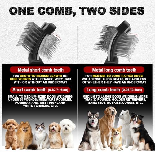 Dual Flexible Slicker Brush for Dogs&Cats Double-Sided Dog Brush - Image 5