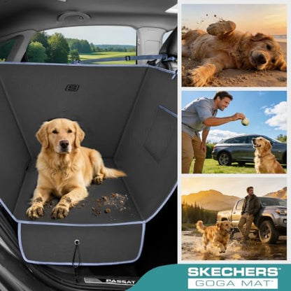 Skechers Dog Car Seat Cover for Back Seat, GOGA MAT Half Hammock,Gray - Image 5