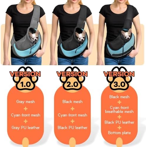 YUDODO Pet Sling Carrier for 2-5 lbs Small Dogs Cat Puppy Crossbody Carrier - Image 2