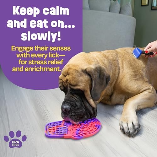 Brightkins Tie Dye Pup Cone Lick Mat - Mental Stimulation for Dogs, Sniff Mat for Dogs and Cats, Enrichment Dog Food Mat, Puppy Training Tools, Cat Feeder Toy, Dog Toys Boredom, Slow Pet Feeder - Image 2