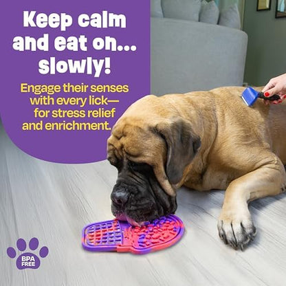 Brightkins Tie Dye Pup Cone Lick Mat - Mental Stimulation for Dogs, Sniff Mat for Dogs and Cats, Enrichment Dog Food Mat, Puppy Training Tools, Cat Feeder Toy, Dog Toys Boredom, Slow Pet Feeder - Image 2