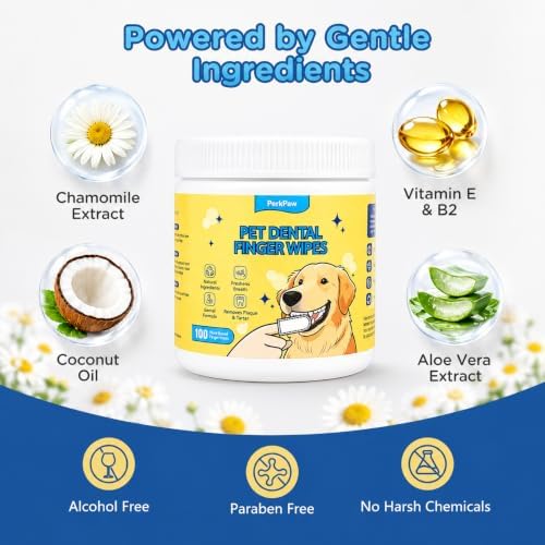 Pet Dental Finger Wipes for Dogs & Cats, 200 Counts Pet Teeth Cleaning Wipes, Textured Finger Toothbrush Wipes for Fresh Breath, Plaque & Tartar Care, Gentle No-Rinse Oral Care - Image 3