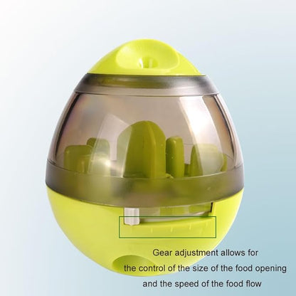 Interactive Dog Treat Toy Adjustable Treat Dispensing Ball Food Dispenser Tough Slow Feeder Puppy Enrichment Training Toy Pet Interactive Chase Toys for Small Medium Dogs Gift for Pets (Green)