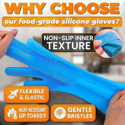 2-in-1 Cat and Dog Washing Gloves with 3000 Soft Bristles (Blue) - Image 3