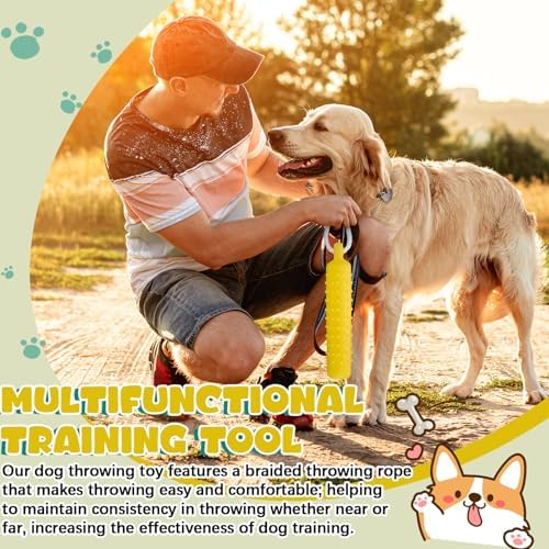 Blueweenly Yellow Dog Bumper Toy Training Dummy, 4 Pcs - Image 4