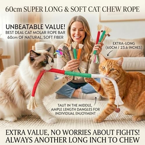Cat Toys 12PCS Mix Catnip Chew Rope Silvervine Stick for Indoor Cat - Image 5