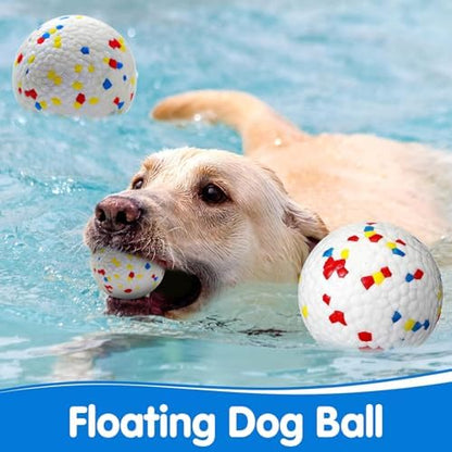 MEKAPLE Dog Balls 2.5 Inch, Indestructible Dogs Tennis Balls 6 Pack for Aggressive Chewers, Durable Bouncy Floating Interactive Dog Toys for Large and Medium Dogs, Packed in Mesh Bag (ETPU Material) - Image 6