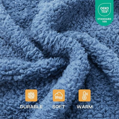 Luciphia 1 Pack 3 Calming Dog Blanket Fluffy Premium Fleece Pet Blankets Soft Sherpa Throw for Dogs Puppy Cat Beige/Pink/HazeBlue Medium (30" x20") - Image 2