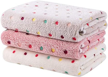 Dono 1 Pack 3 Dog Blankets, Soft Fluffy Fleece Pet Blanket Warm Sleep Mat Paw Print Design Puppy Kitten Throw Blanket Doggy Mat, Blanket for Dogs by Dono