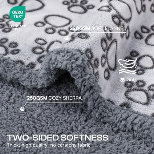 Luciphia Waterproof Dog Blanket Reversible Sherpa Fleece for Small Dogs Cat - Image 2