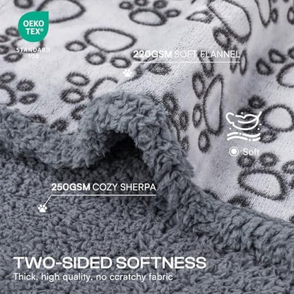Luciphia Waterproof Dog Blanket Reversible Sherpa Fleece for Small Dogs Cat - Image 2