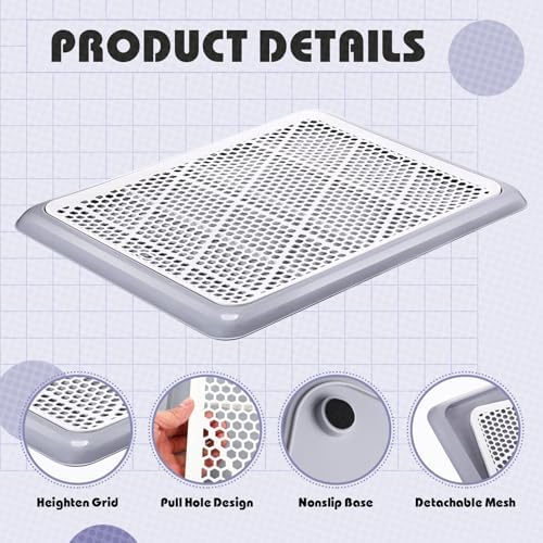 Mifoci Dog Pee Pad Holder Tray with Mesh Potty Training, 19.69 x 14.17 Inch - Image 4