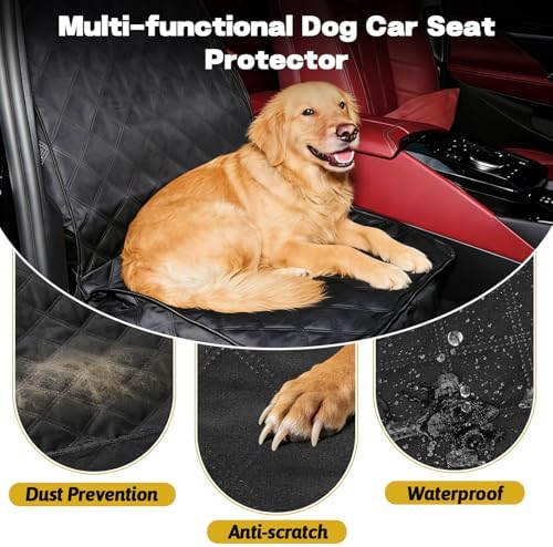2-Pack Waterproof Front Seat Cover for Dogs with Side Flaps - Image 4