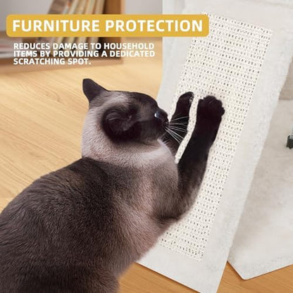 HUITREE 45in Cat Tree Tower with Big Condo for Indoor Kitten,Cat Tower with Scratching Post,Scratching Board and Cat Toys,Multi-Level,Small Space,Transformer Cat Tree, Beige(New) - Image 5