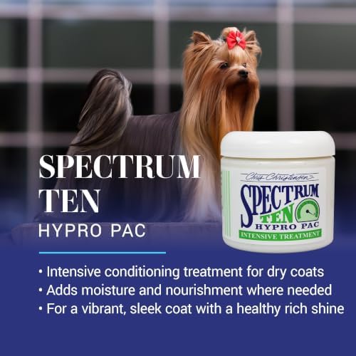 Chris Christensen Spectrum Ten Hypro Pac, Intensive Conditioning Coat Treatment for Dogs, Restore Dry, Damaged Coats, Groom Like a Professional, 16 oz. Jar - Image 2