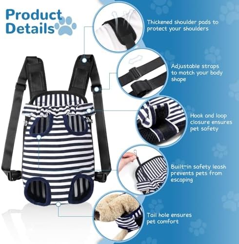 YUDODO Pet Dog Carrier Backpack Adjustable Front Carrier for Small Dog Cat - Image 2