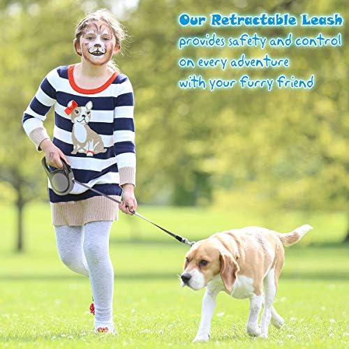 Heavy Duty Retractable Dog Leash-16ft Strong & Durable Walking Leash for S to L Dogs up to 45/115 lbs, Upgraded Lock System, Non Slip Grip, Tangle Free (Grey, Small/Medium) - Image 6