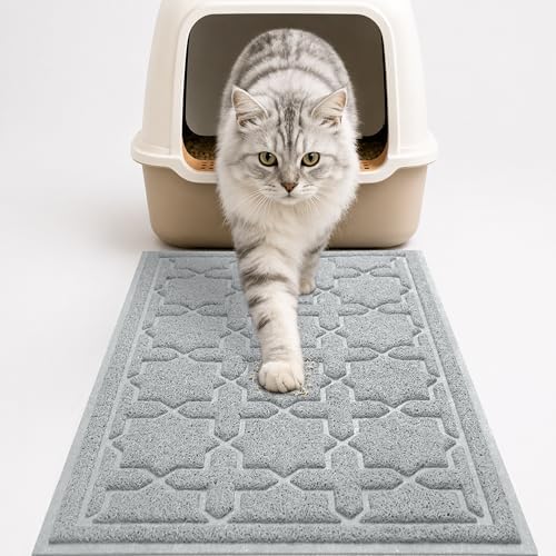 Yimobra Cat Litter Mat, Waterproof Litter Trap Mat, 35.4x23.6, Grey by Yimobra