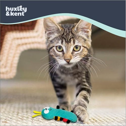 Huxley & Kent Plush Cat Toy - Interactive Catnip Toy for Cats & Kittens - Soft with Crinkle & Catnip - Fun Indoor Play - Caterpillar - Image 3