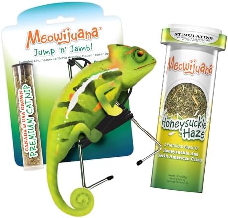 Meowijuana Jump 'n' Jamb Chameleon Cat Toy and Catnip Blend | High Potency by Meowijuana