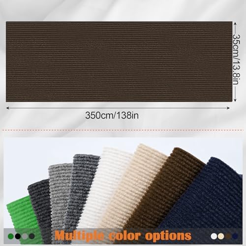 Cat Scratch Furniture Protector - 138" x 13.8" Trimmable Self-Adhesive Cats Claws Scratch Pads, DIY Cat Climbing Couch Protector for Scratch Post Cat Tree Replacement Indoor (Brown) - Image 2