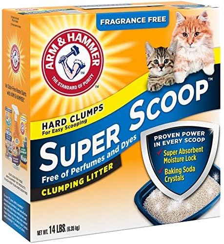 Arm & Hammer Super Scoop Litter, Fragrance Free,14 Lbs (Packaging May Vary)