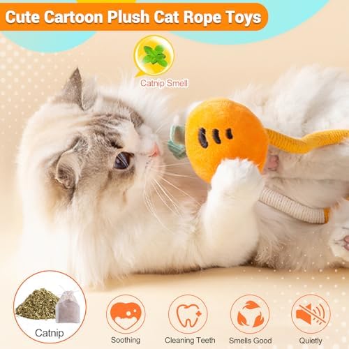 Kingtree Cat Chew Rope Toys, 2PCS Cotton Chew Ropes for Cats Teeth Cleaning - Image 3