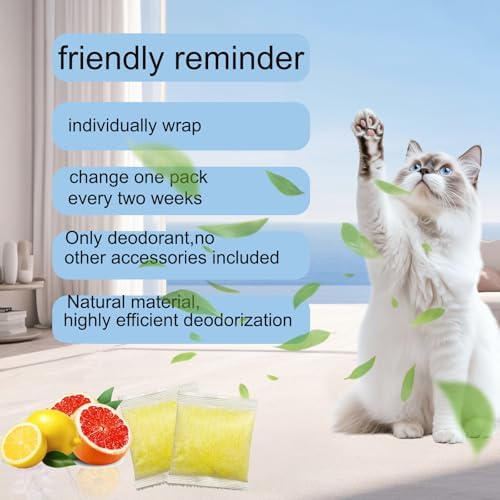 10 Pcs litter box smell eliminator,litter robot 4 accessories，Compatible with Whisker Odor Trap Pod| for Self-Cleaning Litter Box Accessories,(Lemon+grapefruit Scent) - Image 7
