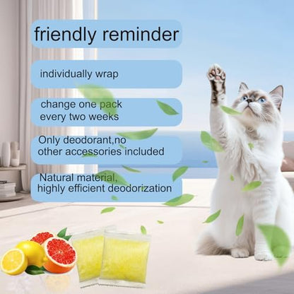 10 Pcs litter box smell eliminator,litter robot 4 accessories，Compatible with Whisker Odor Trap Pod| for Self-Cleaning Litter Box Accessories,(Lemon+grapefruit Scent) - Image 7