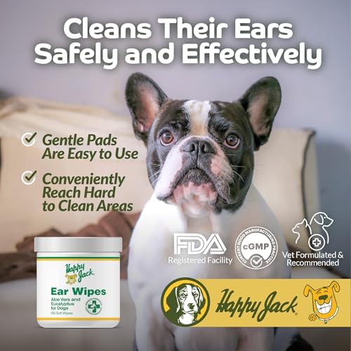 HAPPY JACK Dog Ear Wipes with Aloe, 100 Ct - Image 5