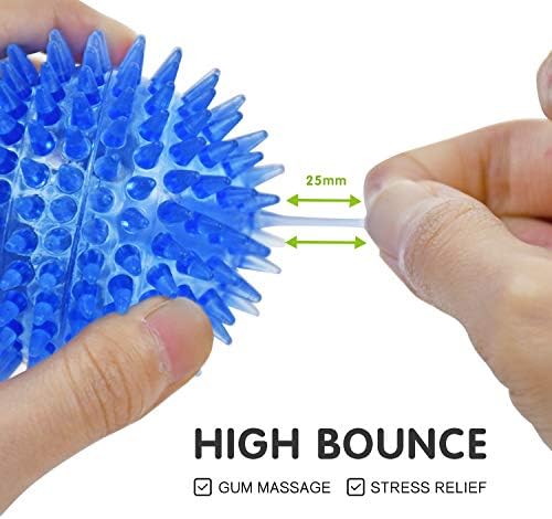 Squeaky Balls for Dogs Small, Fetch Balls Rubber 3 Pack Bright Colors - Image 5