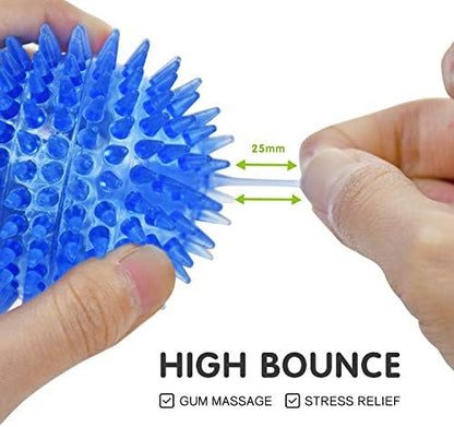 Squeaky Balls for Dogs Small, Fetch Balls Rubber 3 Pack Bright Colors - Image 5