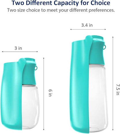WePet Foldable Portable Dog Water Bottle Puppy Water Dispenser with Drinking Feeder, 19 OZ, High-Temperature Resistant Leak Proof for Pets Outdoor Walking, Hiking, Travel, Food Grade Plastic BPA Free