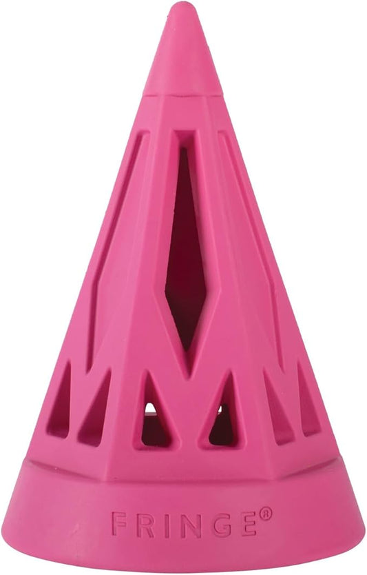 Fringe Studio You Cone DO IT! HOT Pink Rubber Dog Toy, Pet Shop Collection (518039)